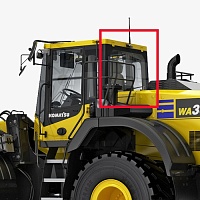 Стекло кабины заднее Komatsu WA300/WA320/WA380